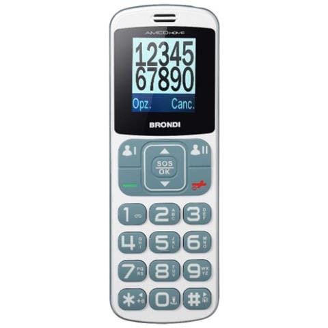 Senior Phone Display 1.77" con Tasti Grandi + Tasto SOS Bluetooth Colore Bainco / Grigio - Italia - Foto 2