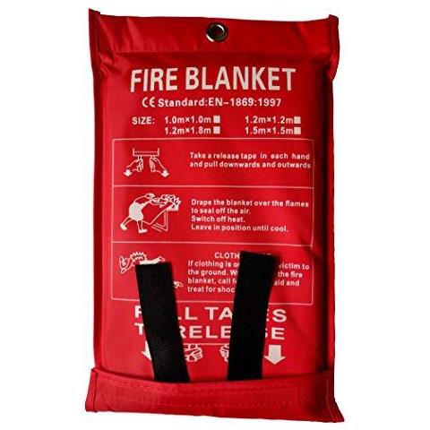 Coperta In Fibra Di Vetro Fuoco Per Surival Emergenza Ignifugo Protezione E Isolamento Termico Progettato Per La Cucina Camino Barbecue Auto Camping (bianco (10 10 M)) - Foto 1