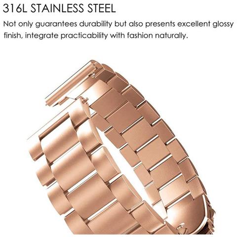 Bracciale Samsung Galaxy Watch 42 Mm Gear Sport Gear S2 - Oro Rosa - Foto 6