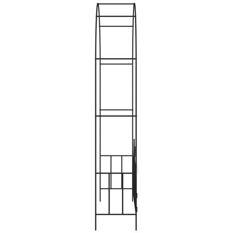 Arco da Giardino con Porta Nero 138x40x238 cm in Ferro - Foto 2