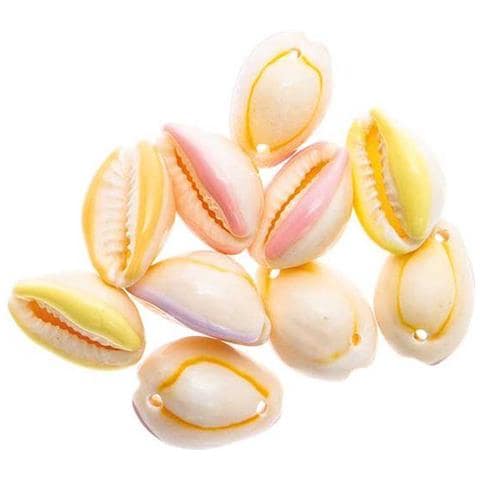 10 Perline - Gusci Pastello - 2 Perforazioni - Foto 1