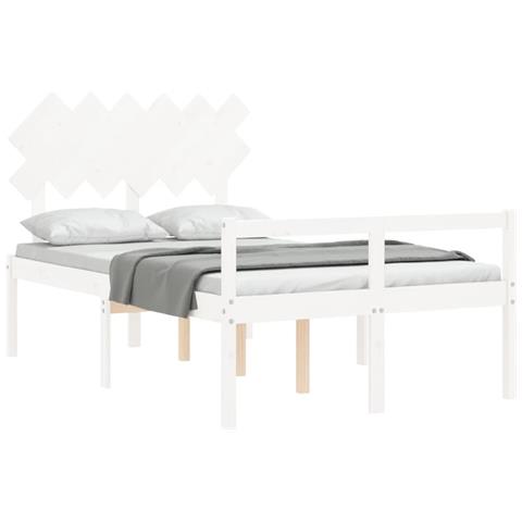 Letto per Anziani con Testiera Bianco Double in Legno Massello - Foto 9