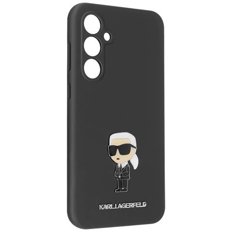 Cover Per Samsung Galaxy S23 Fe Design Ikonik Metal Silicone Rigido, Nero - Foto 1
