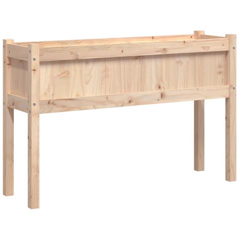 Fioriera Giardino Con Gambe 110x31x70 Cm Legno Massello Pino - Foto 1