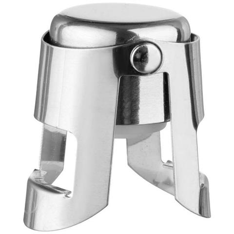 Tappo Ermetico Per Bottiglie Secret De Gourmet Scavo Argentato Acciaio Inossidabile - Foto 1