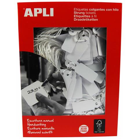 Etichette Da Appendere Bianco 1000 Pezzi (13 X 34 Mm) - Foto 1