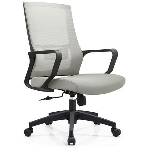 Sedia Ufficio Grigio Poltrona Da Scrivania Studio Cameretta Altezza Regolabile - Foto 1