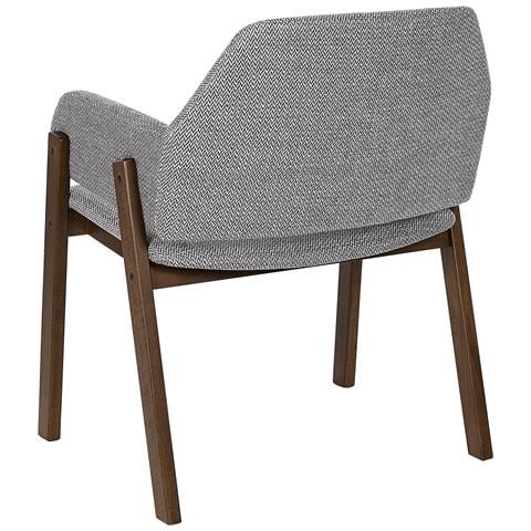Set Di 2 Sedie Da Pranzo Tessuto Grigio Chiaro E Legno Scuro Albion - Foto 2