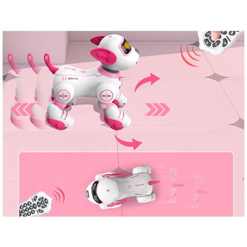 Cane Telecomandato Animato Con Effetti Sonori E Luminosi Modello Roxy, Bianco - Foto 2
