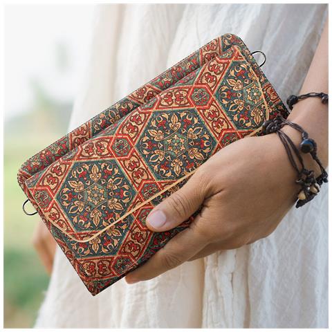 Pochette In Sughero, Collezione Corkart Chiusura A Zip / Magnetica - Foto 2