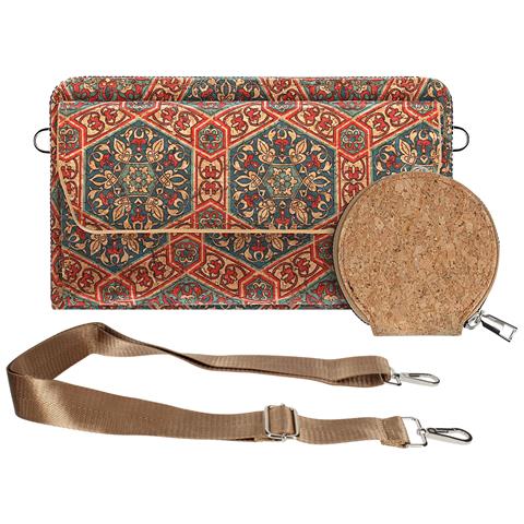 Pochette In Sughero, Collezione Corkart Chiusura A Zip / Magnetica - Foto 1