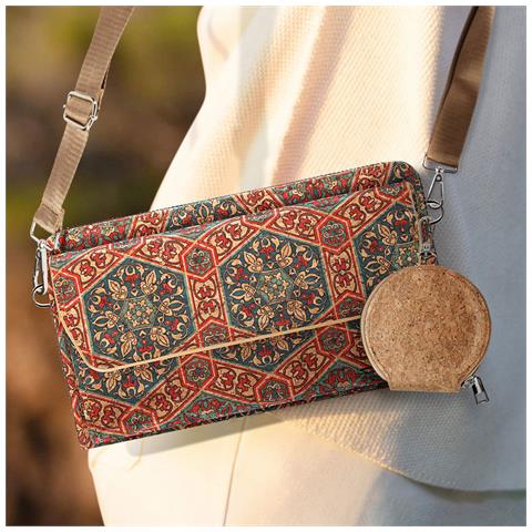 Pochette In Sughero, Collezione Corkart Chiusura A Zip / Magnetica - Foto 5