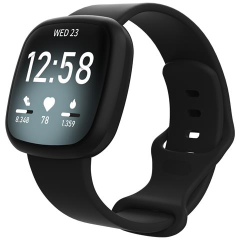 Cinturino In Silicone Per Fitbit Versa4/fitbit Sense2/fitbit Versa3/fitbit Sense Black S - Foto 1