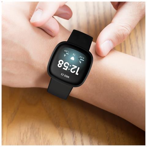 Cinturino In Silicone Per Fitbit Versa4/fitbit Sense2/fitbit Versa3/fitbit Sense Black S - Foto 2