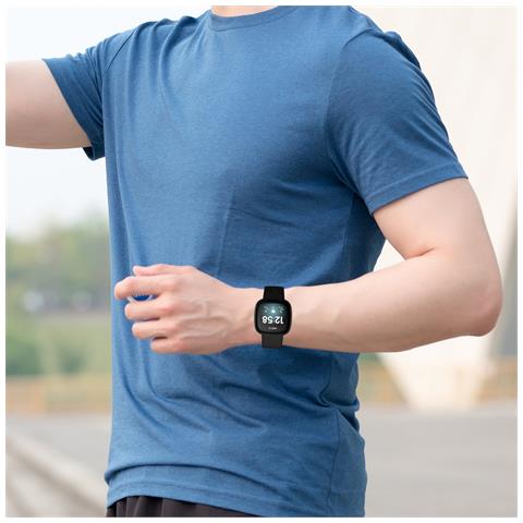 Cinturino In Silicone Per Fitbit Versa4/fitbit Sense2/fitbit Versa3/fitbit Sense Black S - Foto 7