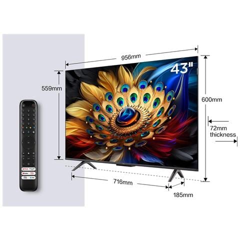 TV LED 4K Ultra HD 43" 43C69B Smart TV Google TV  - Foto 4