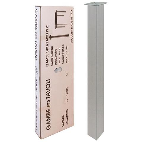 Mobila - Kit 4 Gambe Quadre 40x40 Mm Con Piastra Fissa Alluminio - Foto 1