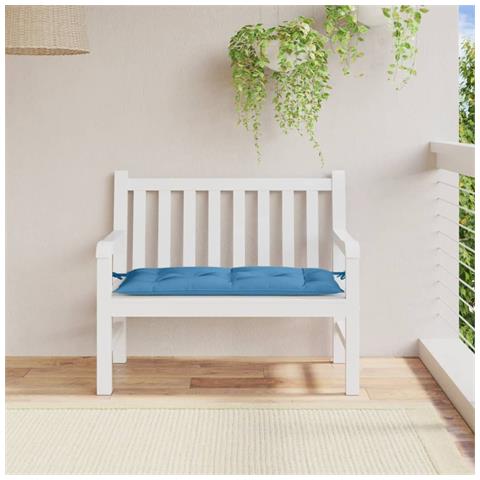 Cuscino Panca Giardino Beige Mélange 100x50x7 Cm Tessuto - Foto 2