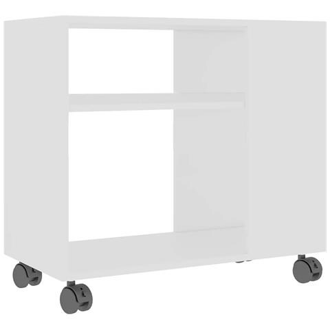 Tavolino Da Salotto Bianco 70x35x55 Cm In Legno Multistrato - Foto 1