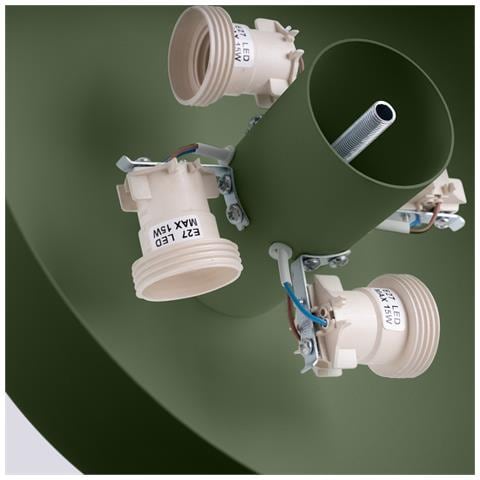 Lampada Da Soffitto Omiq Verde Oliva Sl. 1680 - Moderno Lampada Da Soffitto Verde Oliva 15x30x30 Cm - Foto 8