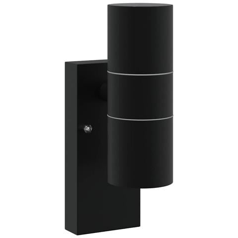 Lampada da Parete Esterno Nera Acciaio Inossidabile IP44 - Foto 1