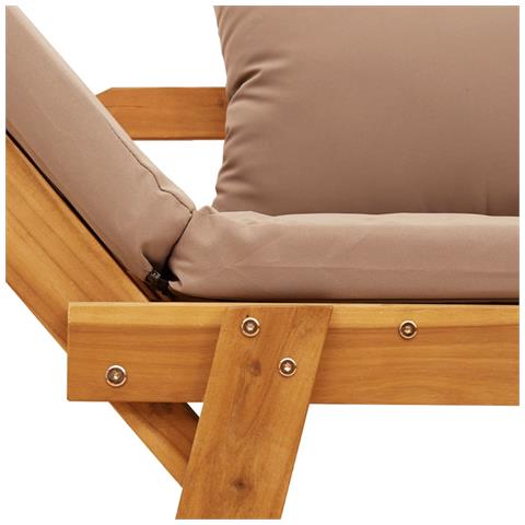 Panca da Giardino con Cuscini 2-in-1 in Legno di Acacia - Foto 9