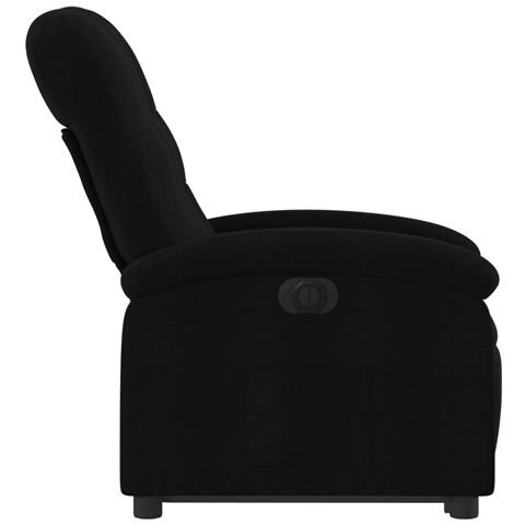 Poltrona Alzapersona Reclinabile Elettrica Nera in Tessuto - Foto 9