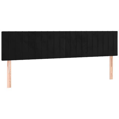 Letto a Molle con Materasso e LED Nero 120x190 cm in Velluto - Foto 9
