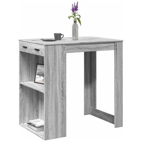 Tavolo da Bar Grigio Sonoma 102x70x103,5 cm in Truciolato - Foto 2