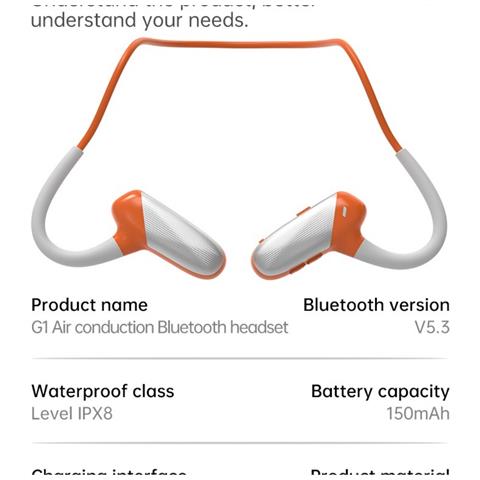 Auricolari Bluetooth Sportivi Ad Orecchio Aperto Per Corsa - Audio Hifi, Cancellazione Del Rumore Enc, Ipx4 Orange - Foto 7