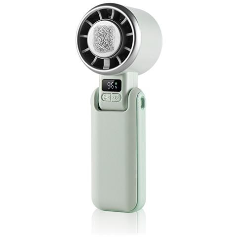 Ventilatore Portatile Ad Alta Velocità Con Raffreddamento A Ghiaccio E Display Digitale Green - Foto 1