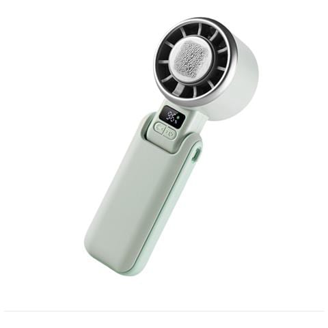 Ventilatore Portatile Ad Alta Velocità Con Raffreddamento A Ghiaccio E Display Digitale Green - Foto 2