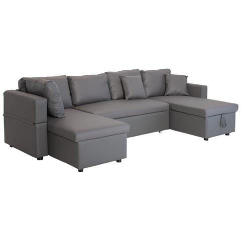 Scott Divano Letto Panoramico 4 Posti Grigio - Foto 1