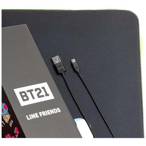 Tappetino Per Mouse Da Gioco Per Tastiera E Mouse Xxl 90x40 Cm Con Illuminazione A Led, Nero - Foto 2