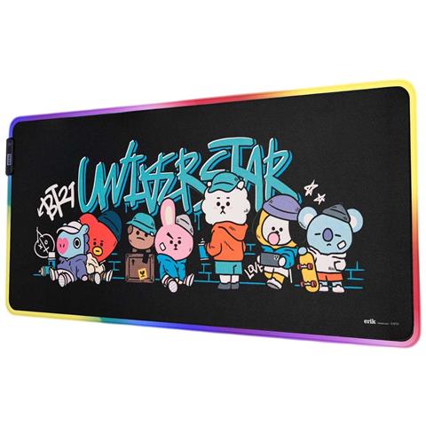 Tappetino Per Mouse Da Gioco Per Tastiera E Mouse Xxl 90x40 Cm Con Illuminazione A Led, Nero - Foto 1