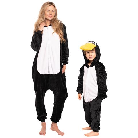 Pigiama Per Bambini Kigurumi Onesie Costume Pinguino Nero 105-115 - Foto 2