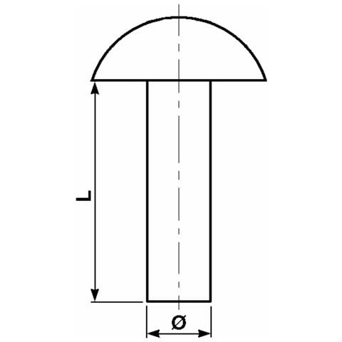 Confezione Di Ribattini A Testa Tonda Ø 5,2x13mm Peso Di 2 Kg - Foto 1