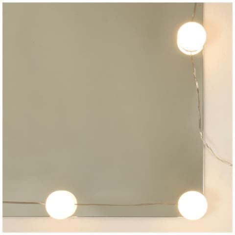 Set Tavolo da Toeletta con LED Rovere Sonoma Legno Multistrato - Foto 9