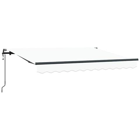 Tenda Retrattile Bianco 350 x 200 cm Poliestere e Alluminio - Foto 1