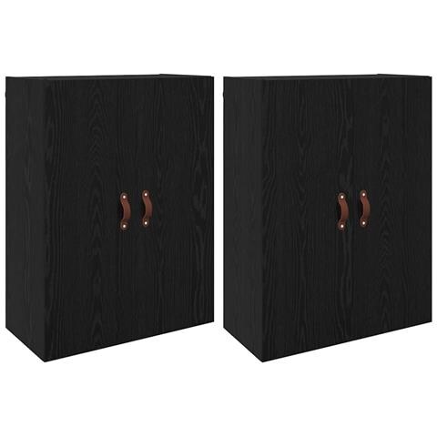 Armadi da Muro 2 pcs Rovere nero 69.5 x 34 x 90 cm - Foto 1