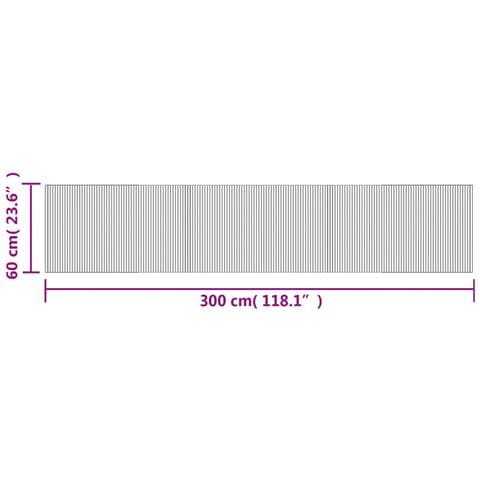 Tappeto Rettangolare Grigio 60x300 cm in Bambù - Foto 8
