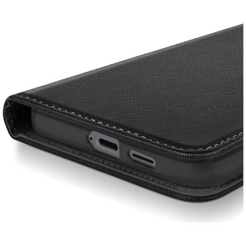 Custodia A Portafoglio Per Galaxy S25 Fe Effetto Saffiano Con Funzione Stand - Foto 2