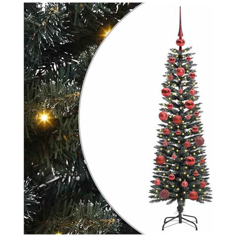 Albero di Natale artificiale con 150 LED Verde 150 cm - Foto 1