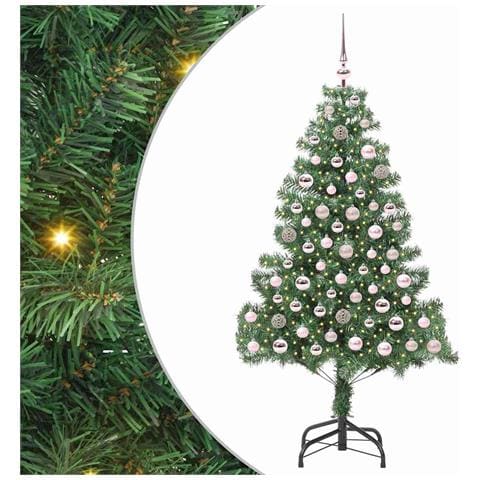 Albero di Natale con 300 LED con supporto Verde 180 cm PVC - Foto 1