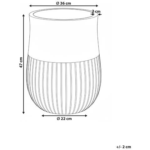 Vaso Per Piante Pylaros 36 Cm Grigio - Foto 7