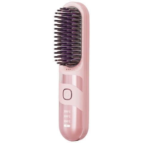 Spazzola Lisciante Senza Fili - Portatile E Ricaricabile Con Temperatura Regolabile Pink - Foto 1