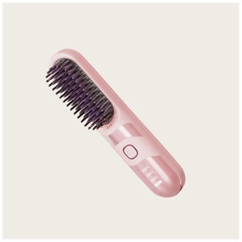 Spazzola Lisciante Senza Fili - Portatile E Ricaricabile Con Temperatura Regolabile Pink - Foto 4