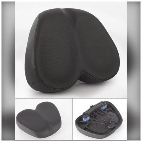 Sella Bici Ergonomica In Gel Comfort - Sollievo Dalla Pressione E Assorbimento Degli Urti Black - Foto 2