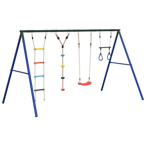Set Gioco da Esterno con Altalena Trapezio Scala e Altalena - Foto 1