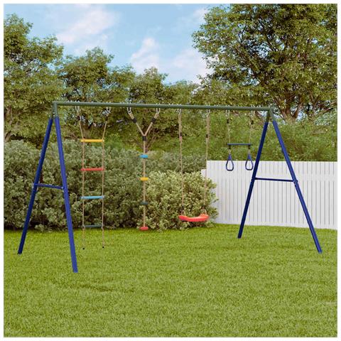 Set Gioco da Esterno con Altalena Trapezio Scala e Altalena - Foto 2